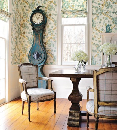 Thibaut Denmark Aqua on Cream 839T6030  tapéta - Paisley Home