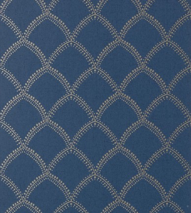 Anna French Burmese Metallic-Navy tapéta - Paisley Home