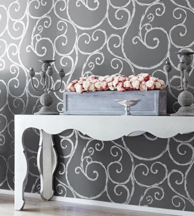 Anna French Palace Gate Metallic Gold on Aqua tapéta - Paisley Home