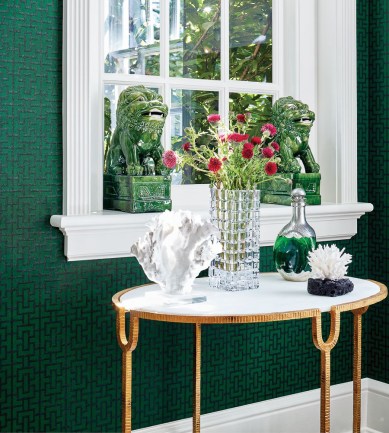 Anna French Bridle Emerald Green tapéta - Paisley Home