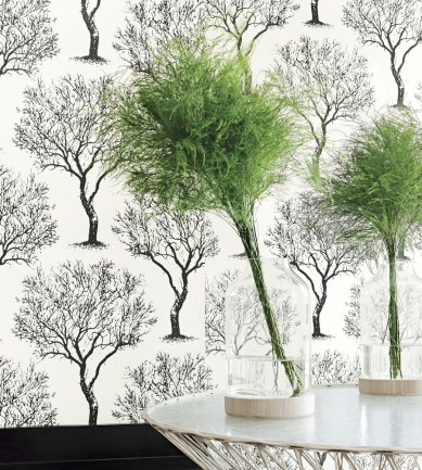 Anna French Winfell Forest Silver on Grey tapéta - Paisley Home