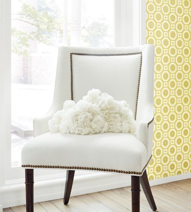 Anna French Zane Metallic Gold on Citron tapéta - Paisley Home
