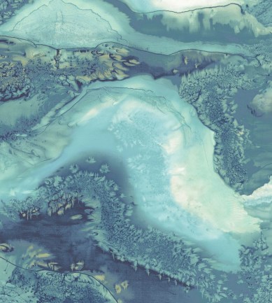 Anthology Obsidian Panel A Azurite tapéta - Paisley Home