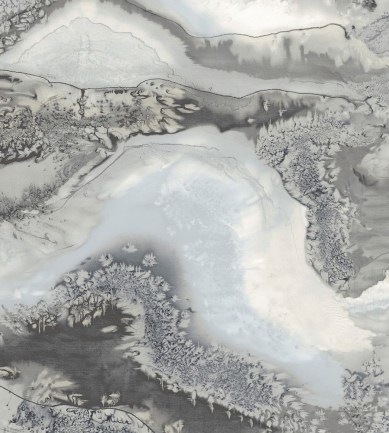 Anthology Obsidian Panel A Snowflake tapéta - Paisley Home