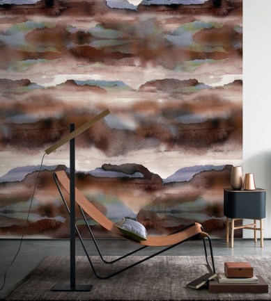 Casamance Iron Brun Chocolat tapéta - Paisley Home