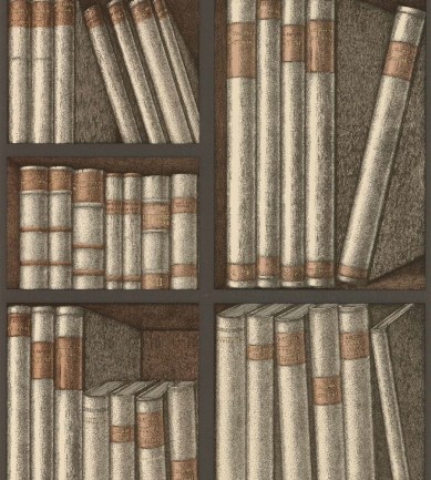 Cole and Son Ex Libris Oat and Charcoal tapéta