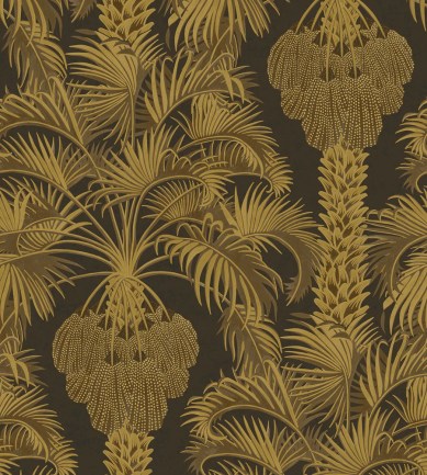 Cole & Son Hollywood Palm Charcoal/Gold tapéta - Paisley Home