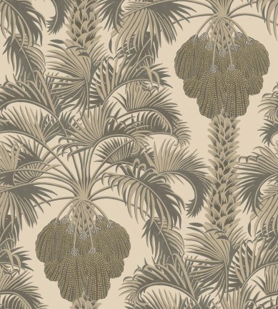 Cole & Son Hollywood Palm Silver/Charcoal tapéta - Paisley Home