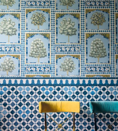 Cole & Son Zellige China Blue/White tapéta - Paisley Home