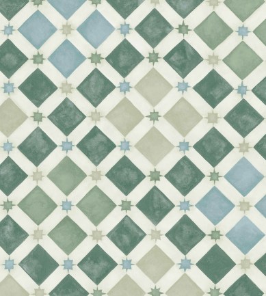 Cole & Son Zellige Olive/Blue tapéta - Paisley Home