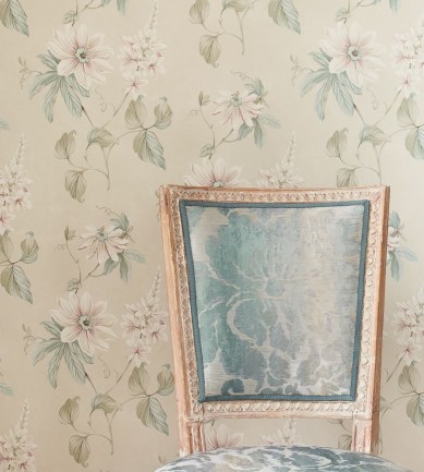Colefax and Fowler Passiflora Old Blue tapéta - Paisley Home