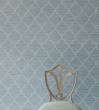 Colefax and Fowler Kenton Trellis Old Blue tapéta - Paisley Home