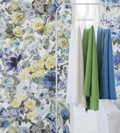 Designers Guild Brera Lino Cerulean textil - Paisley Home