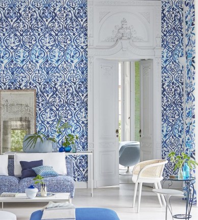 Designers Guild Arabesque Cobalt tapéta - Paisley Home