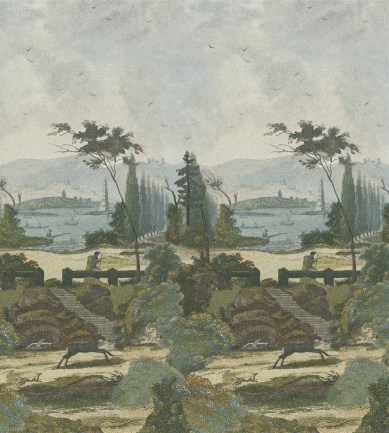 Designers Guild Pastoral Scene 2 Sky tapéta