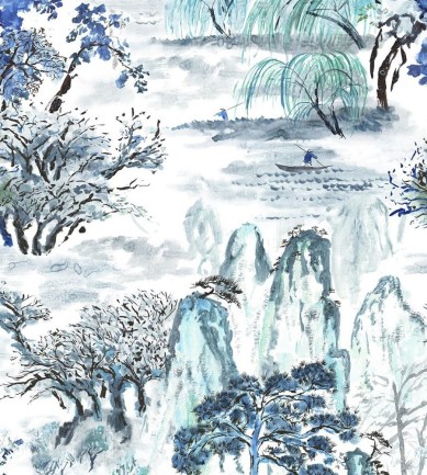 Designers Guild Jade Temple Cornflower tapéta - Paisley Home