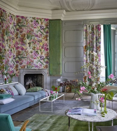 Designers Guild Tulipa Stellata Fuchsia tapéta - Paisley Home