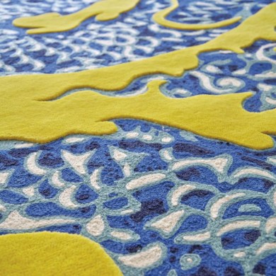 GAN Rugs Blue China Yellow szőnyeg - Paisley Home