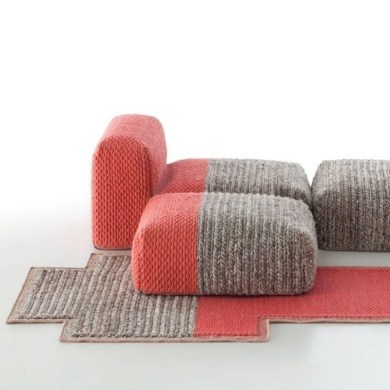 GAN Rugs Mangas Space Rectangular Plait Coral szőnyeg - Paisley Home