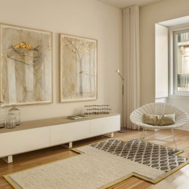 GAN Rugs Mangas Space Rectangular Rhombus Ivory szőnyeg - Paisley Home