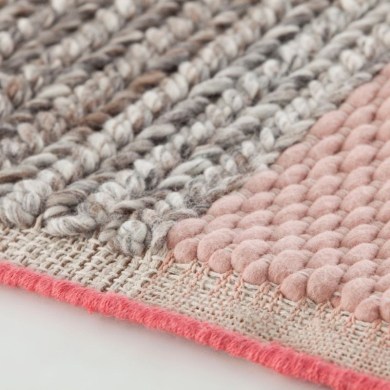 GAN Rugs Mangas Space Square Plait Pink szőnyeg - Paisley Home