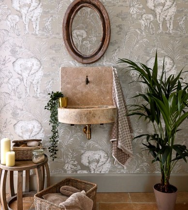 Harlequin Kinabalu Silver tapéta - Paisley Home