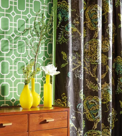 Jim Thompson No.9 Pavilion Periwinkle tapéta - Paisley Home