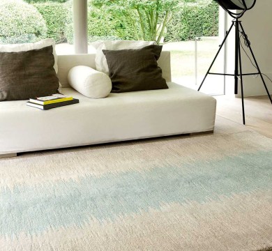 Ligne Pure Static Vanilla Beige - Aqua Blue szőnyeg - Paisley Home