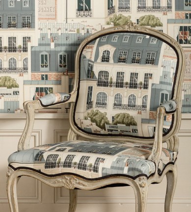 Manuel Canovas Les Toits De Paris Vert de Gris textil - Paisley Home