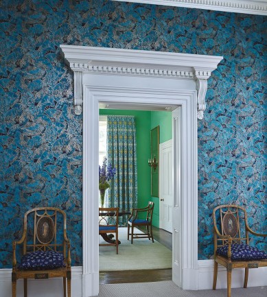 Matthew Williamson Fanfare Grey-Ivory-Jade tapéta - Paisley Home