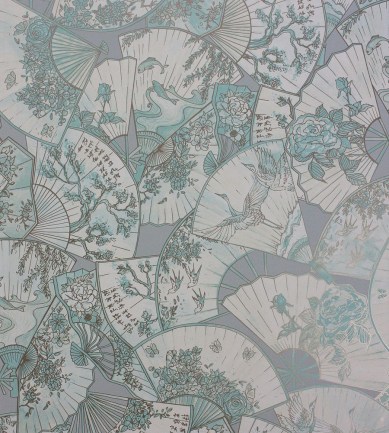 Matthew Williamson Fanfare Grey-Ivory-Jade tapéta - Paisley Home