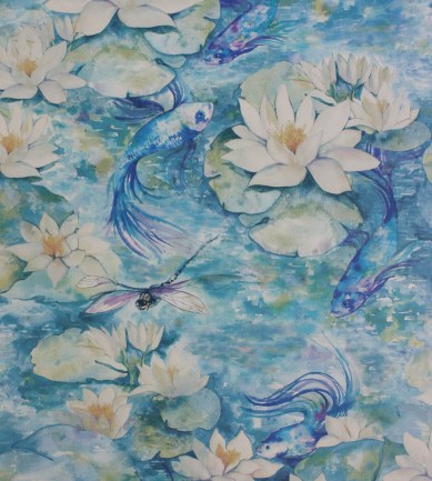 Matthew Williamson Water Lily Azure Blue tapéta - Paisley Home