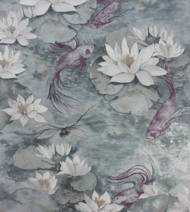 Matthew Williamson Water Lily Dove Grey tapéta - Paisley Home
