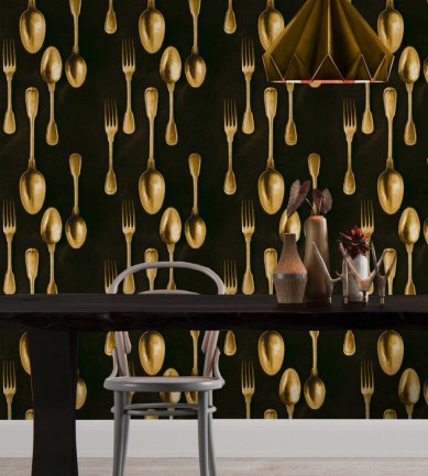 MINDTHEGAP Cutlery Brass design tapéta - Paisley Home