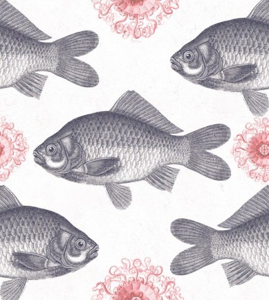 MINDTHEGAP Fish Neutral design tapéta - Paisley Home
