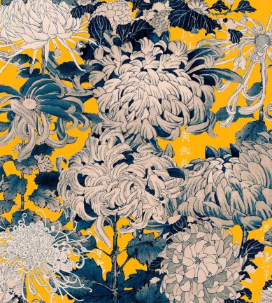Mind The Gap Chrysanthemums Yellow tapéta