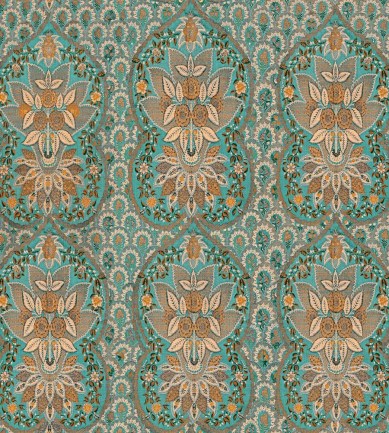 Mind The Gap Floral Tapestry Orange tapéta