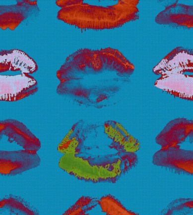 Mind The Gap Neon Kiss Blue tapéta
