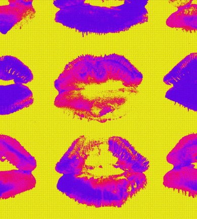 Mind The Gap Neon Kiss Pink tapéta