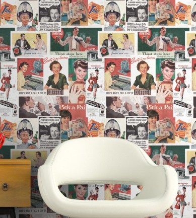 MINDTHEGAP Retro Ads design tapéta - Paisley Home