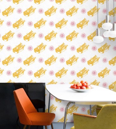 MINDTHEGAP Sardines Yellow design tapéta - Paisley Home