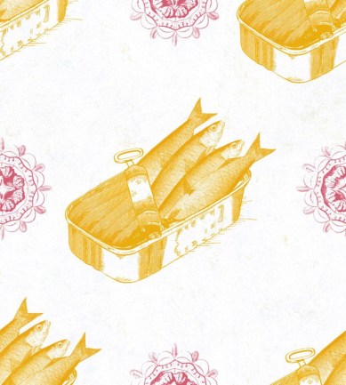 MINDTHEGAP Sardines Yellow design tapéta - Paisley Home