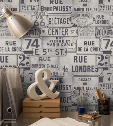 MINDTHEGAP Street Signs Neutral design tapéta - Paisley Home
