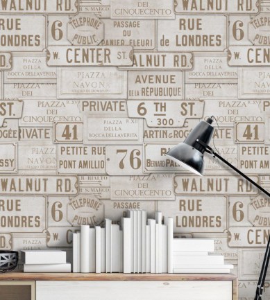 MINDTHEGAP Vintage Signs design tapéta - Paisley Home