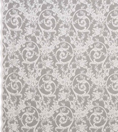 MYB Textiles Peony Scroll Natural Viscose textil - Paisley Home