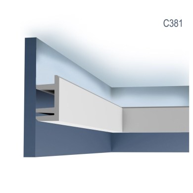 Orac Decor C381 prémium minőségű mennyezeti rejtett világítás díszléc