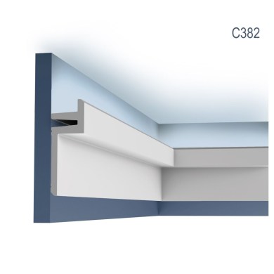 Orac Decor C382 prémium minőségű mennyezeti rejtett világítás díszléc