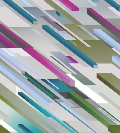 Osborne and Little Cubiste Magenta/Peacock tapéta - Paisley Home