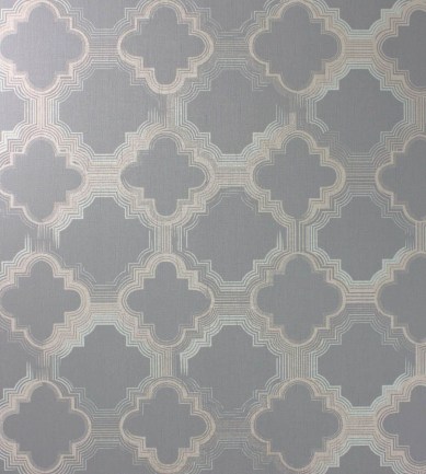 Osborne and Little Quatrefoil Pale Heather/Rose Gold tapéta - Paisley Home