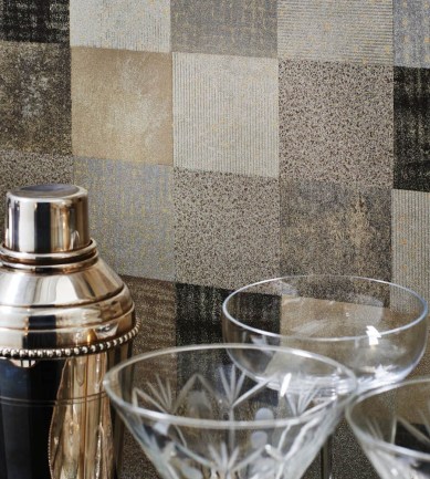 Osborne and Little Tessella Sapphire/Silver tapéta - Paisley Home